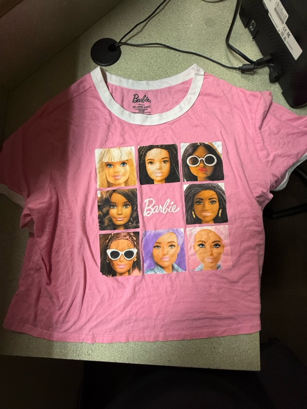 Barbie Pink Tee with Black Logo